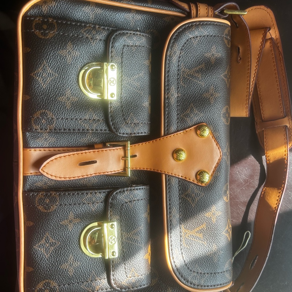 Luxury Brown and Tan Designer Men's Bag